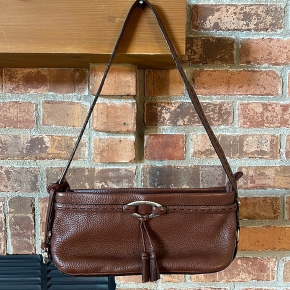 Brighton Handbags - Brighton Pebbled Brown Leather Shoulder Bag